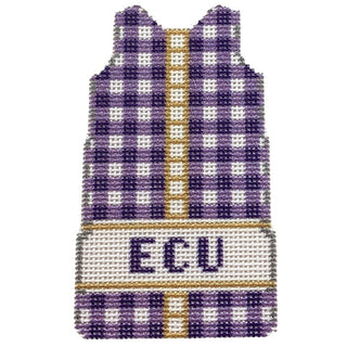 ECU Gingham Mini Shift Printed Canvas Two Sisters Needlepoint 
