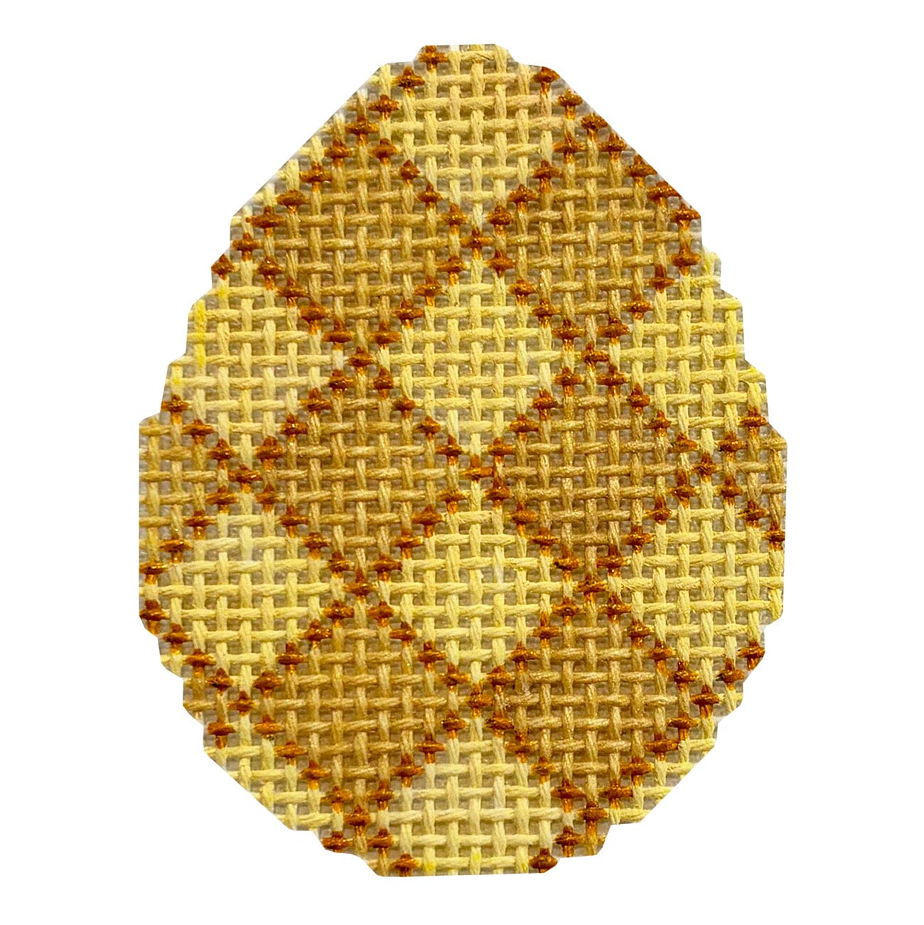 Egg Mini   Gold Painted Canvas MF Needlepoint  - 1