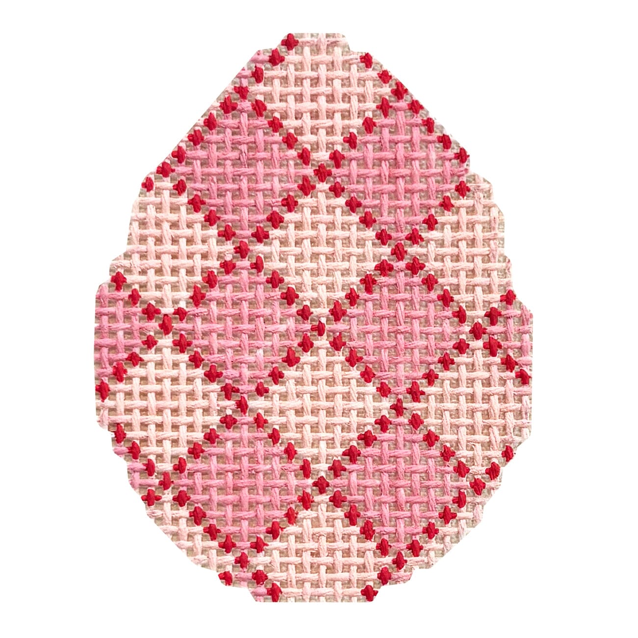 Egg Mini   Pink Painted Canvas MF Needlepoint  - 1