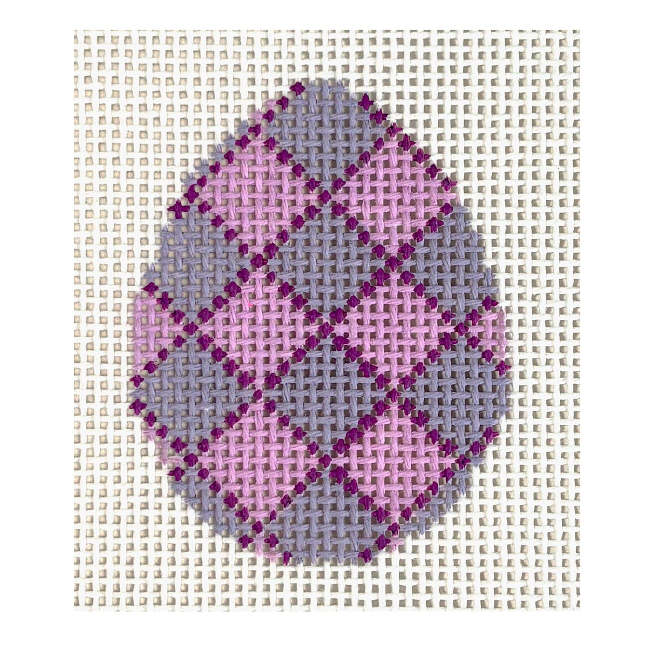 Egg Mini   Purple Painted Canvas MF Needlepoint  - 1