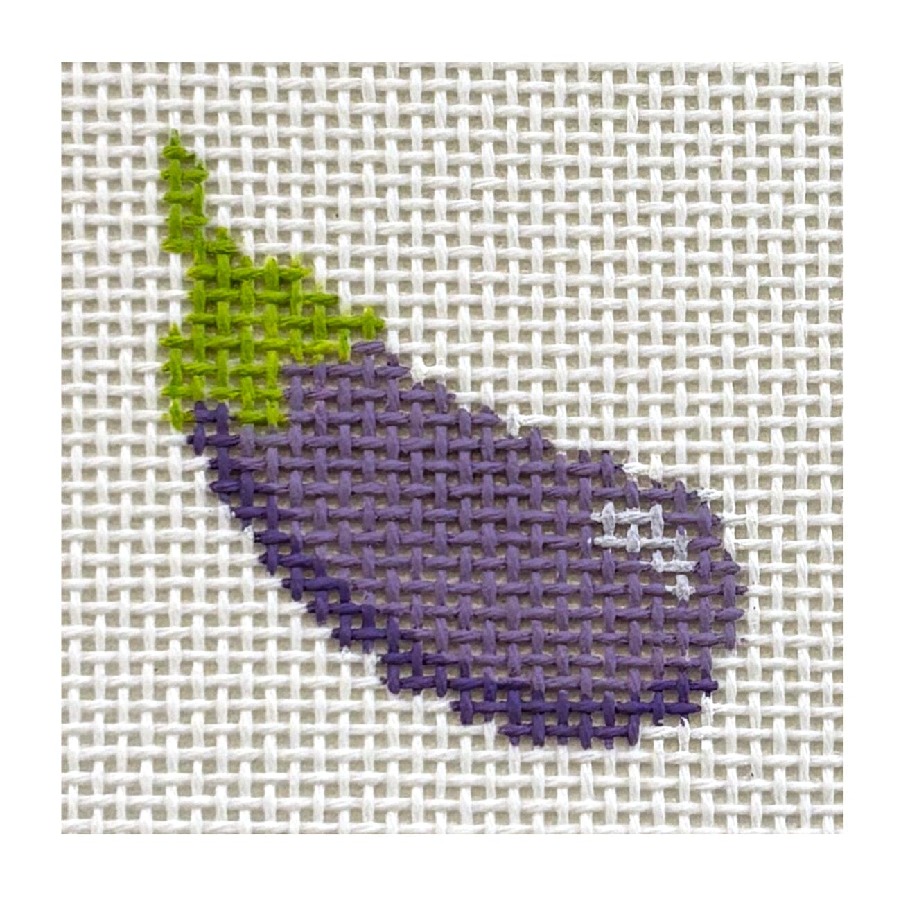 Eggplant Mini Painted Canvas MF Needlepoint  - 1