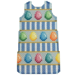 Eggs/Seersucker Mini Shift Printed Canvas Two Sisters Needlepoint 

