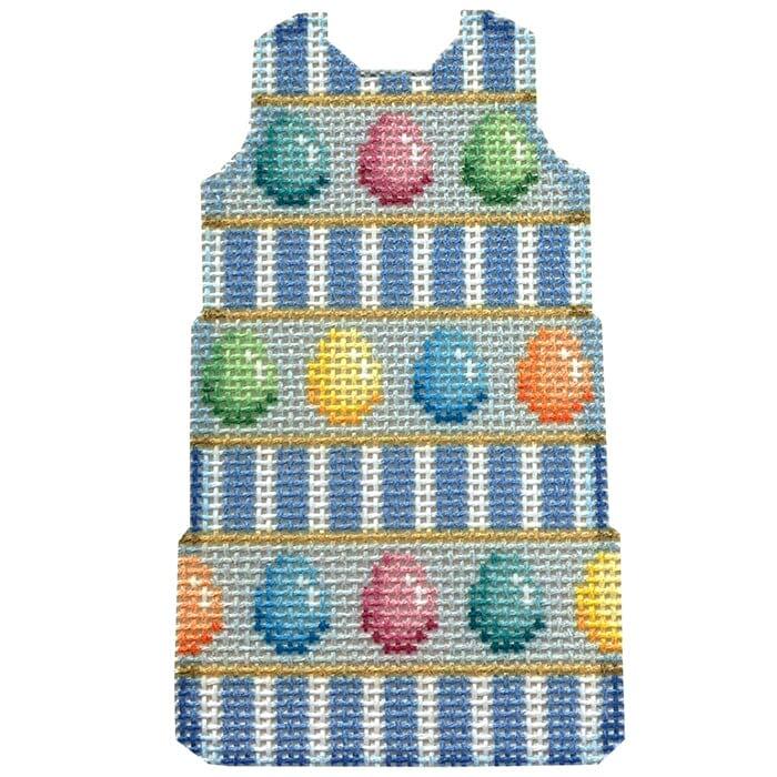 Eggs/Seersucker Mini Shift Printed Canvas Two Sisters Needlepoint 
