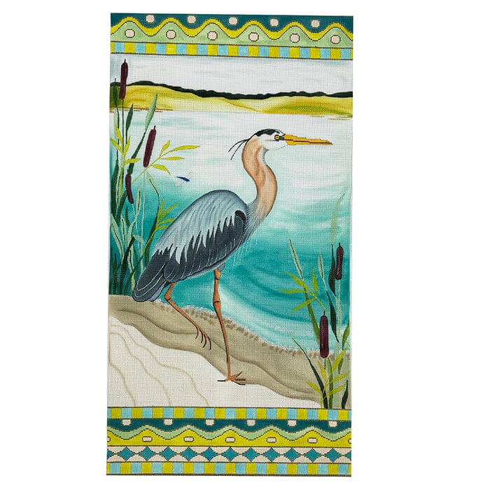 Egret Lagoon Painted Canvas Vallerie Needlepoint Gallery  - 1