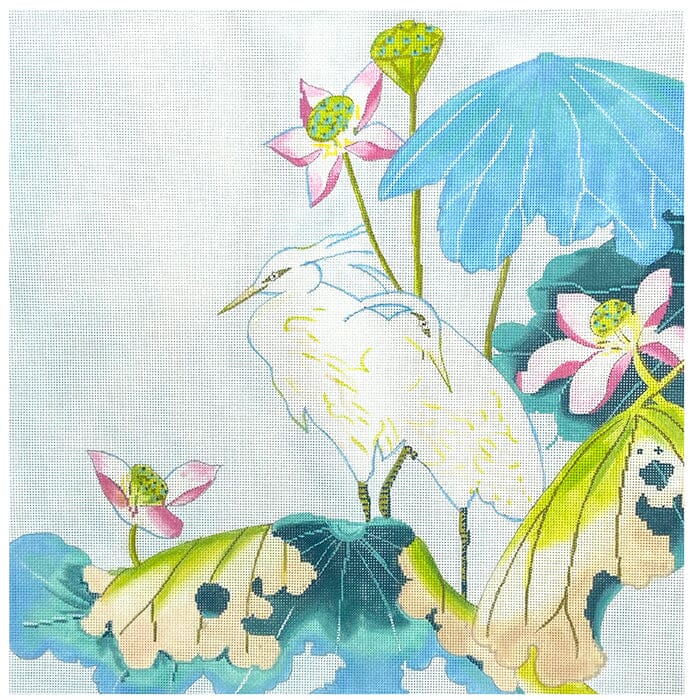 Elegant Egrets Painted Canvas The Meredith Collection 
