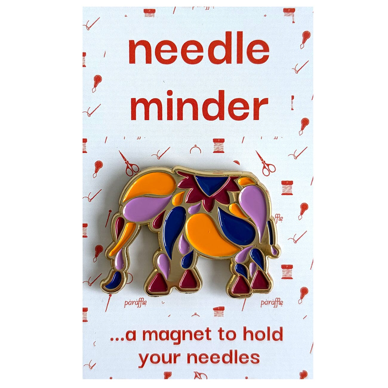 Elephant Enamel Needle Minder Accessories Paraffle  - 1