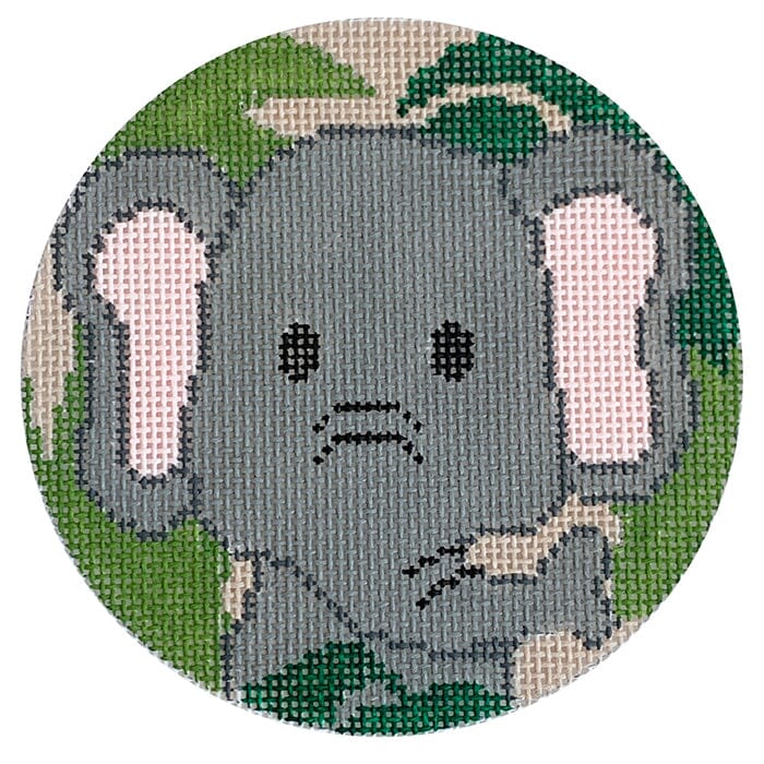 Elephant Ornament Painted Canvas Laura Love Designs 

