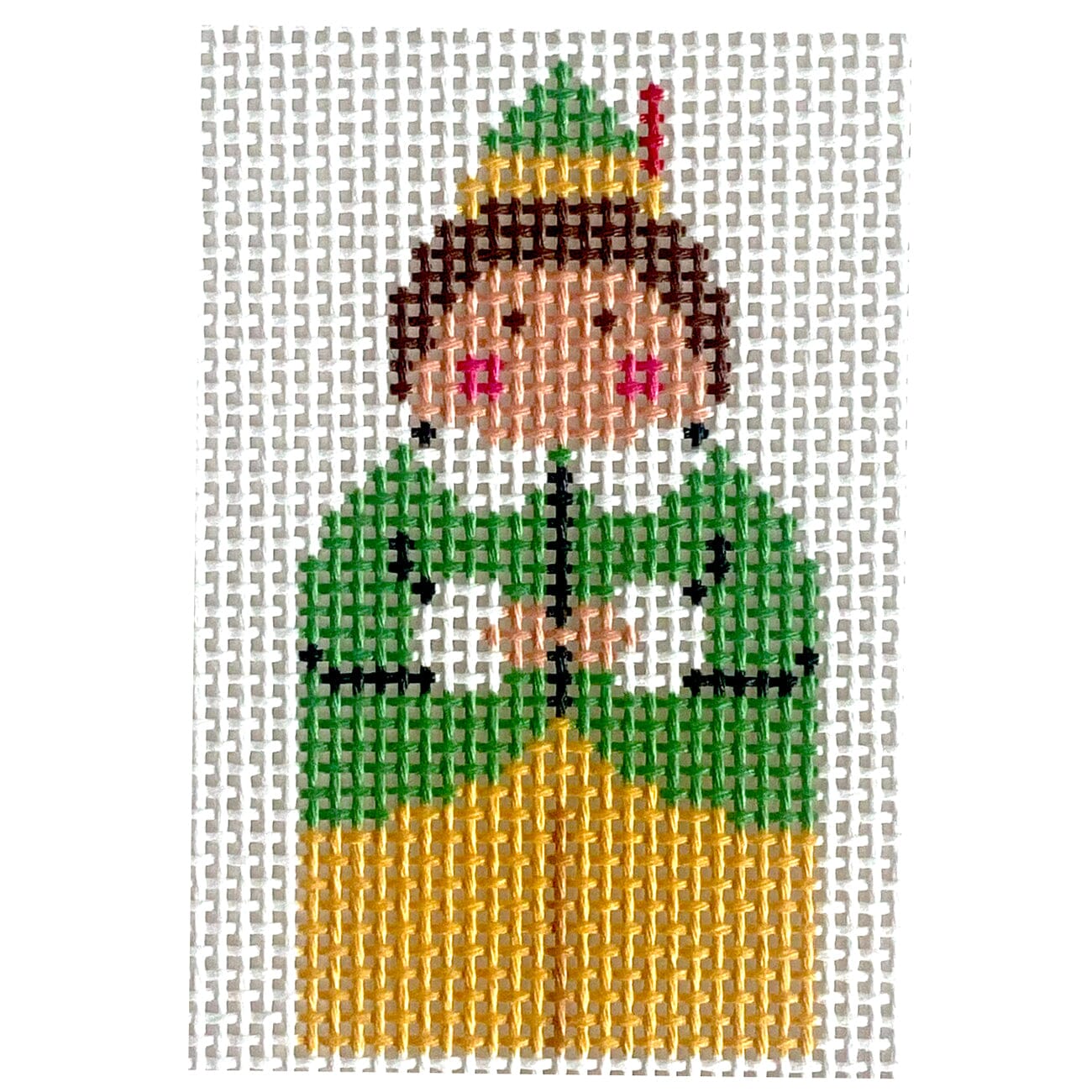 Elf Angel Ornament Painted Canvas KCN Designers 
