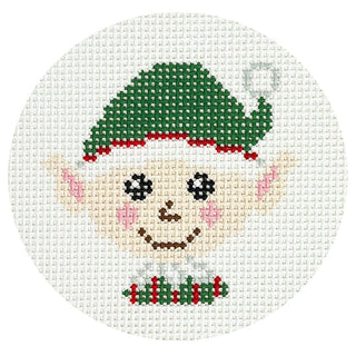 Elf Canvas Round Painted Canvas A Poore Girl Paints 
