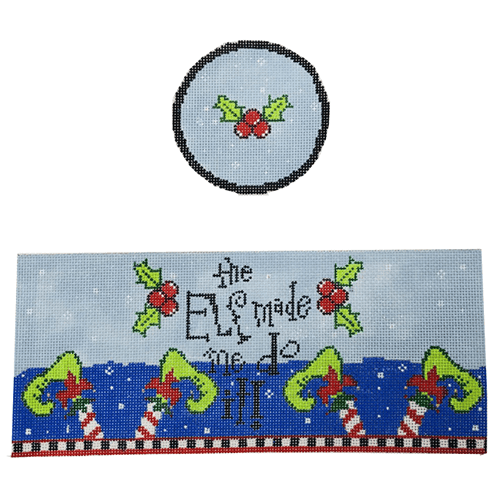 Elf made me do it hinged box with hardware Painted Canvas Funda Scully  - 1