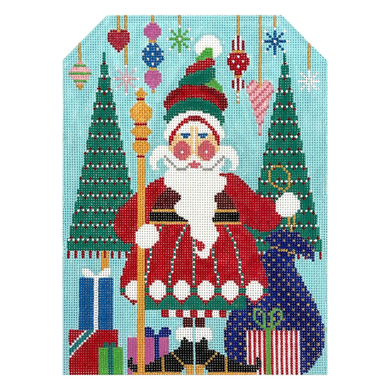 Elfin Santa Painted Canvas Shelly Tribbey  - 1