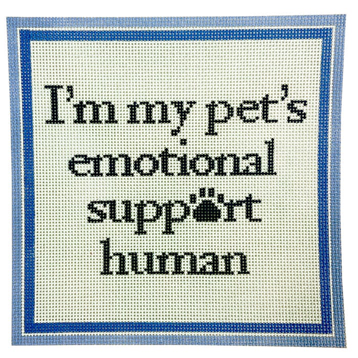 Emotional Support Human Painted Canvas Ziggy Stitches 
