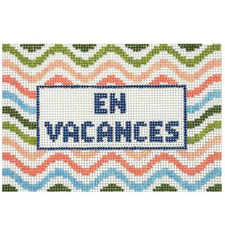 En Vacances Passport Insert Painted Canvas Goodpoint Needlepoint 
