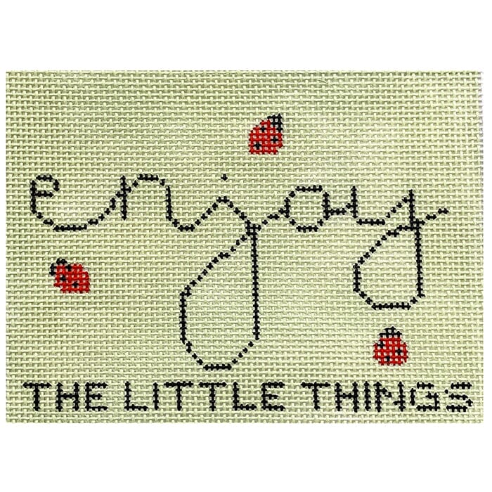 Enjoy The Little Things Insert Painted Canvas Vallerie Needlepoint Gallery 