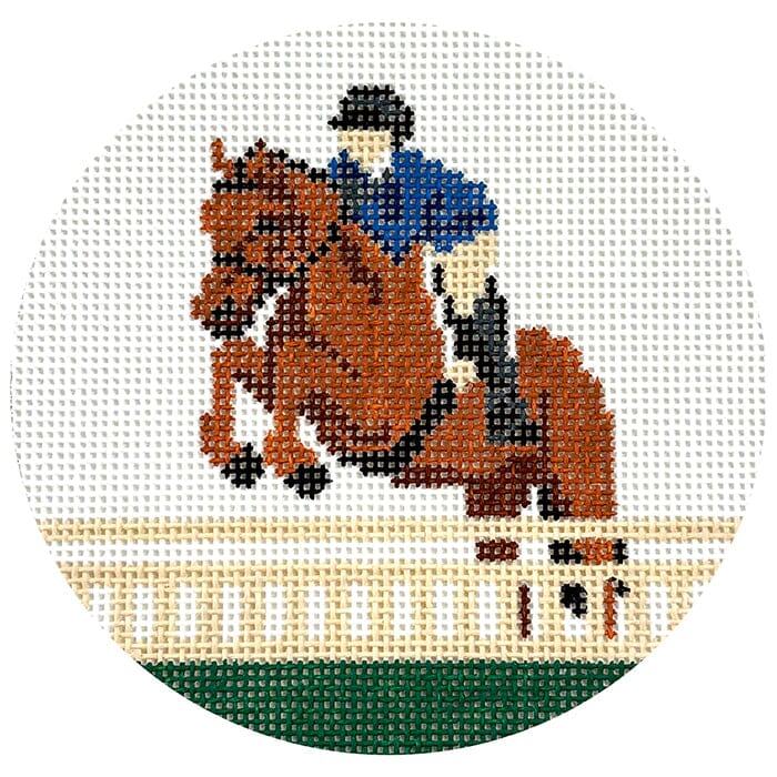 Equestrian Sport Series - Hunter Jumper Painted Canvas Spellbound Stitchery 