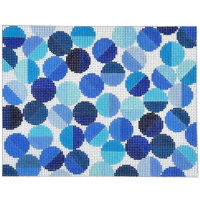 Evelyn Clutch   Blue Painted Canvas Elizabeth Crane Swartz Designs  - 1