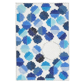 Evelyn Passport Insert   Blue Painted Canvas Elizabeth Crane Swartz Designs 
