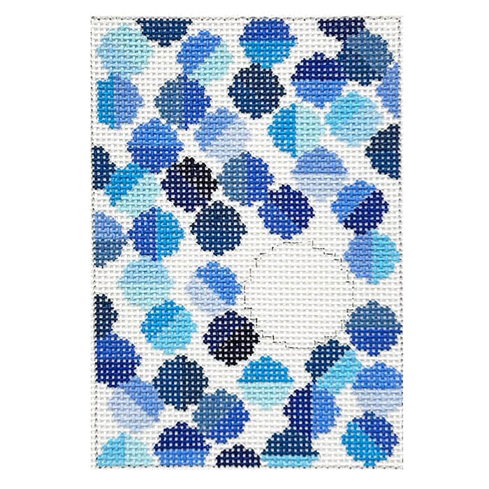 Evelyn Passport Insert   Blue Painted Canvas Elizabeth Crane Swartz Designs 
