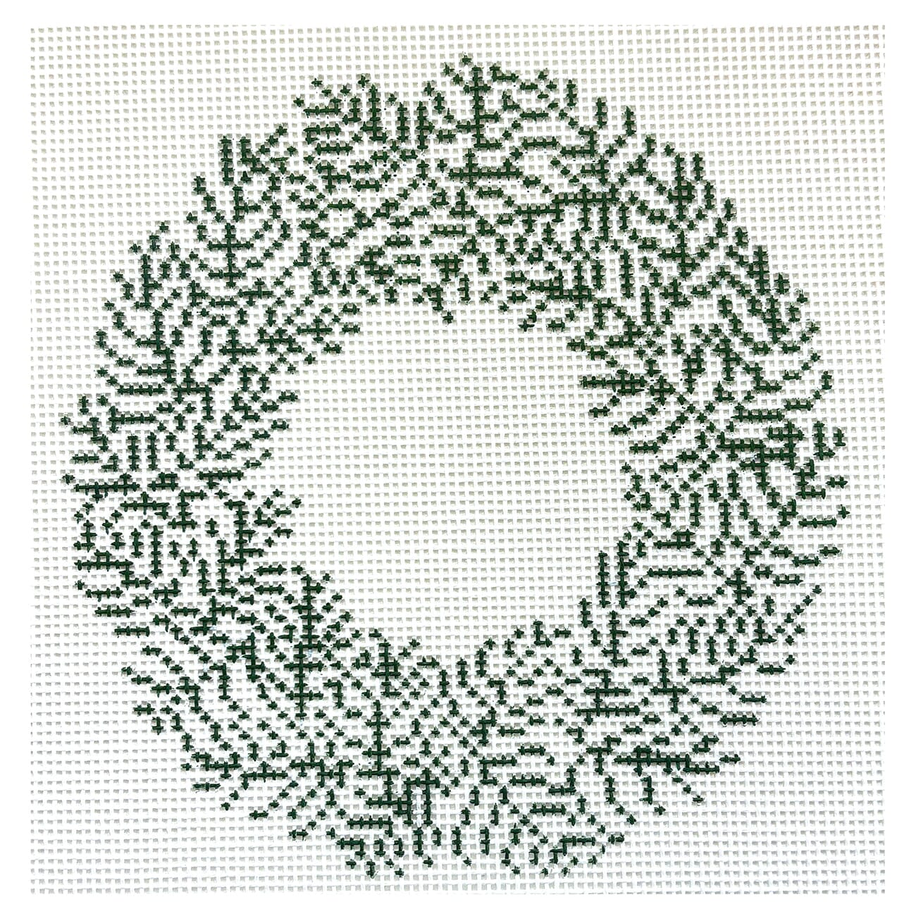 Evergreen Wreath Painted Canvas Le Point Studio 
