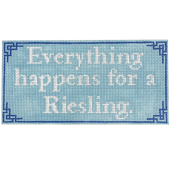 Everything Happens for a Riesling Painted Canvas Froopy Designs  - 1