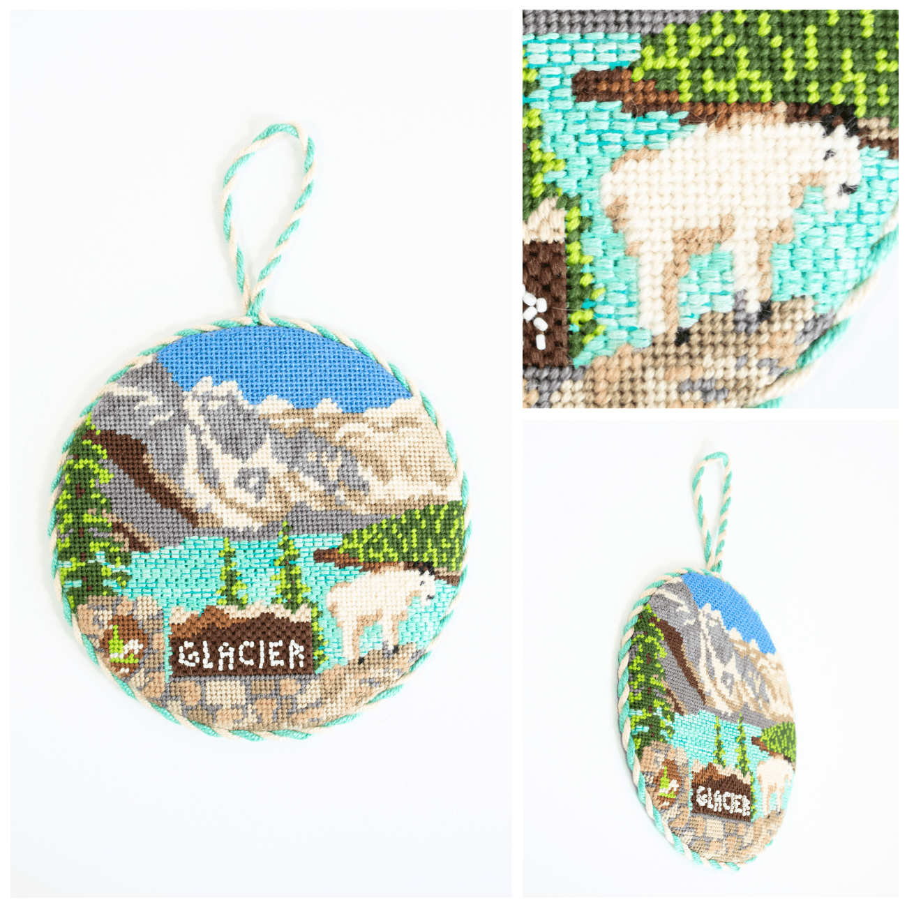 Explore America   Glacier National Park with Stitch Guide Painted Canvas Kirk & Bradley  - 3