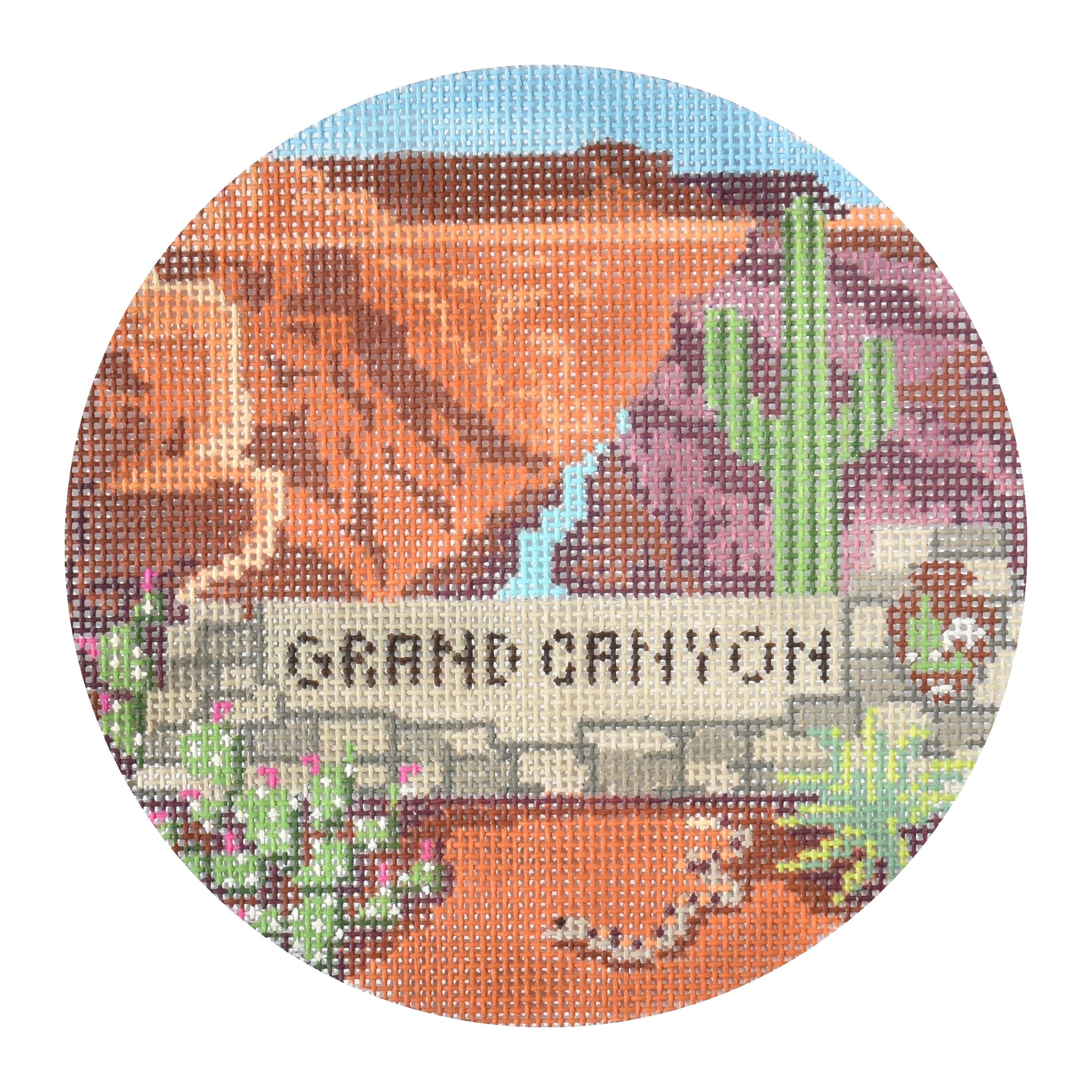 Explore America   Grand Canyon with Stitch Guide Painted Canvas Kirk & Bradley  - 1