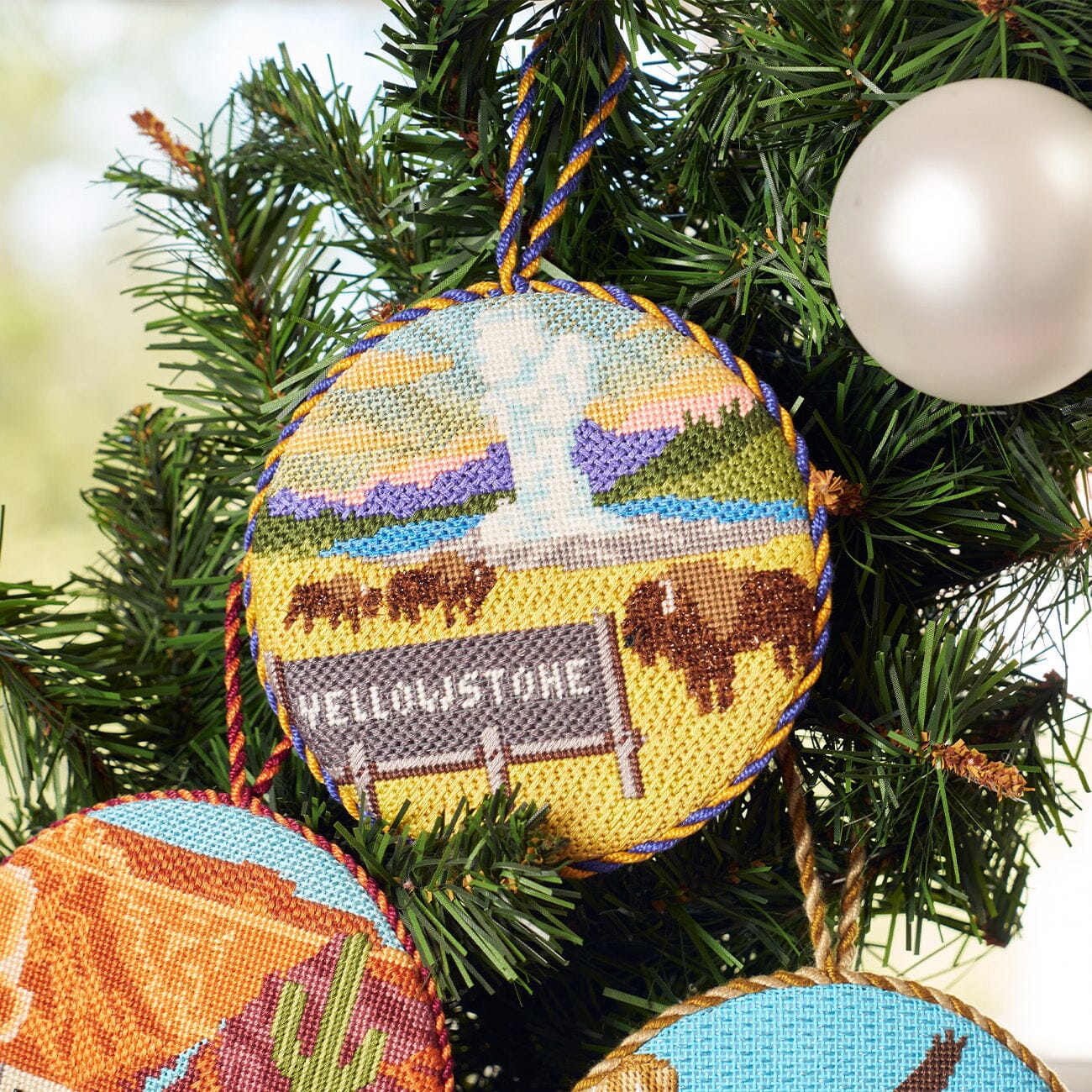 Explore America   Yellowstone with Stitch Guide Painted Canvas Kirk & Bradley  - 4