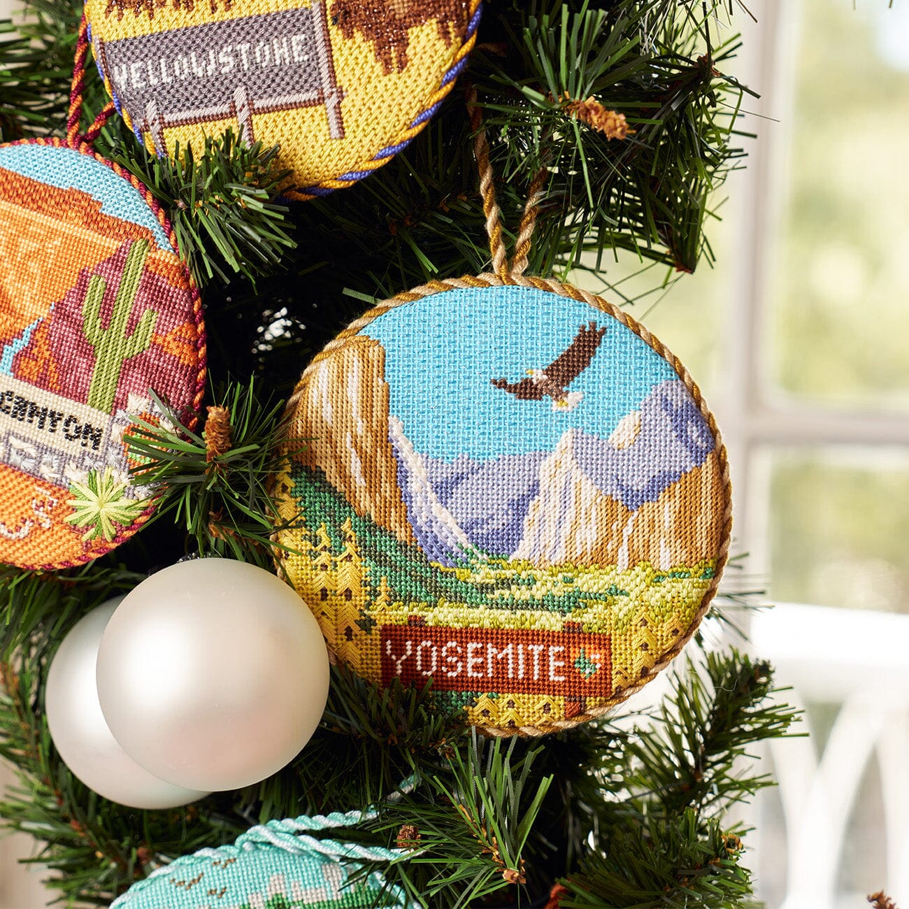 Explore America   Yosemite with Stitch Guide Painted Canvas Kirk & Bradley  - 4