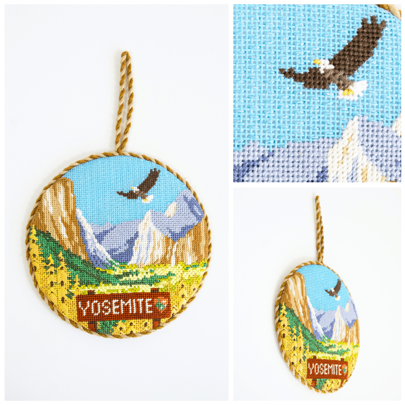 Explore America   Yosemite with Stitch Guide Painted Canvas Kirk & Bradley  - 3
