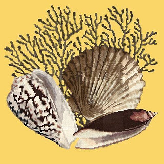 Fan Coral Needlepoint Kit Kits Elizabeth Bradley Design Sunflower Yellow 
