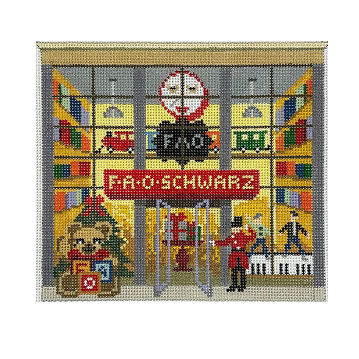 FAO Schwartz Store Front Painted Canvas The Gingham Stitchery 