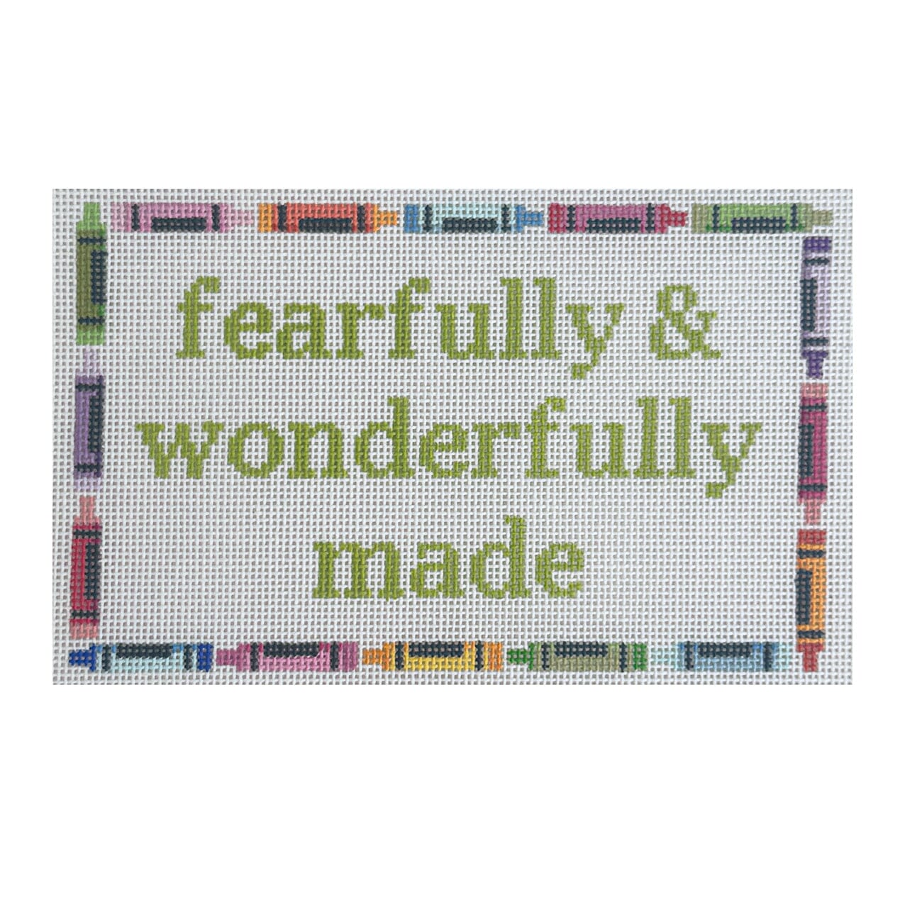 Fearfully and Wonderfully Made on 18 Painted Canvas Atlantic Blue Canvas  - 1