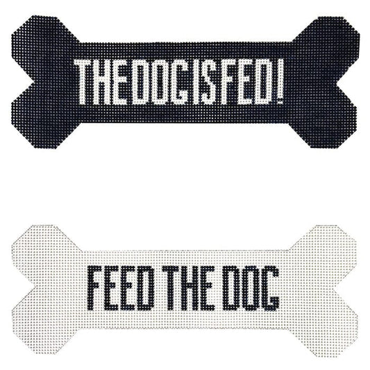 Feed the Dog Door Sign Painted Canvas Eva Howard 