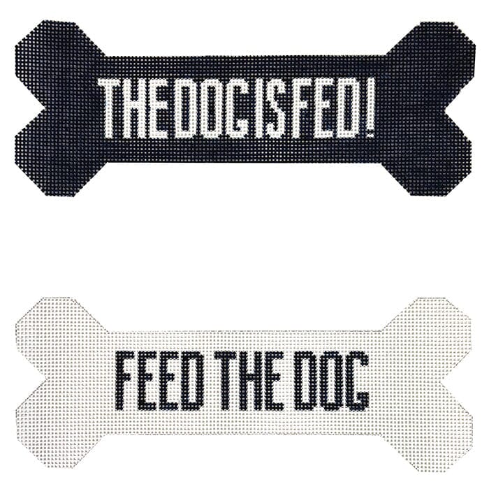 Feed the Dog Door Sign Painted Canvas Eva Howard 
