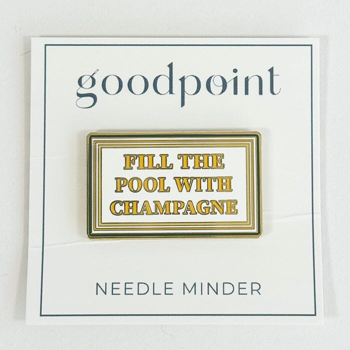 Fill the Pool with Champagne Needleminder Accessories Goodpoint Needlepoint 