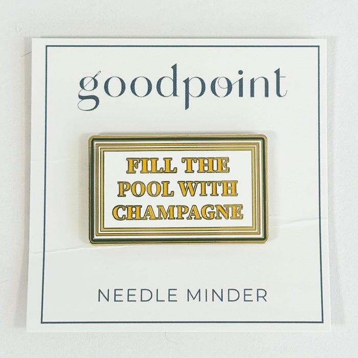 Fill the Pool with Champagne Needleminder Accessories Goodpoint Needlepoint 
