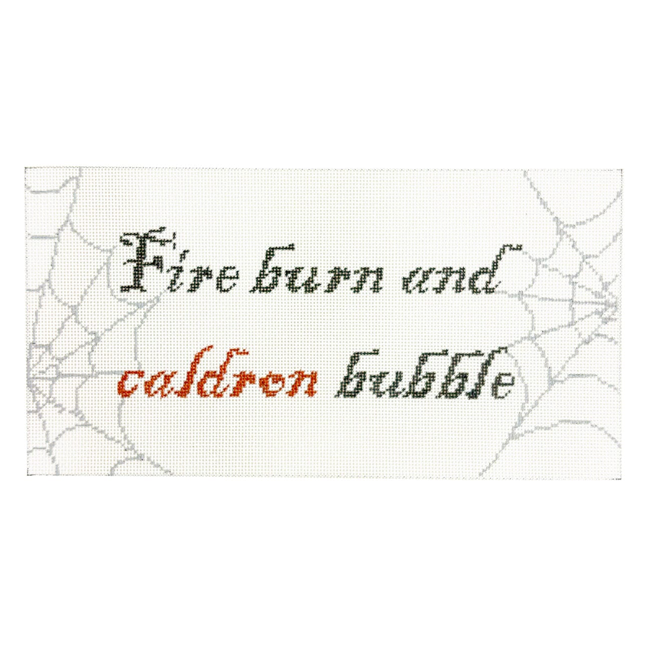 Fire Burn and Cauldron Bubble Painted Canvas The Gingham Stitchery  - 1