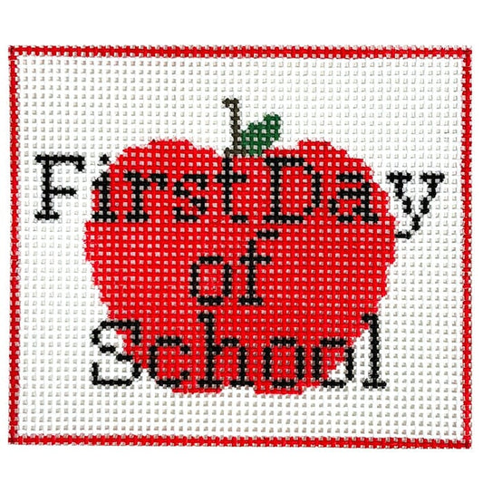 First Day of School Sign Painted Canvas Atlantic Blue Canvas 