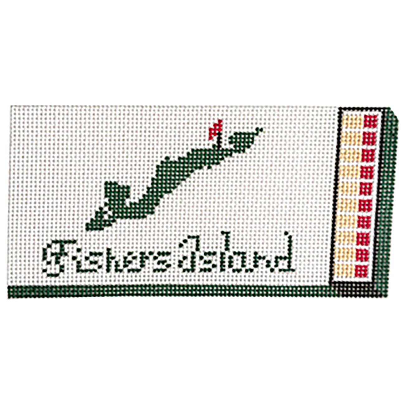 Fishers Island Matchbox Ornament Painted Canvas Spruce Street Studio  - 1