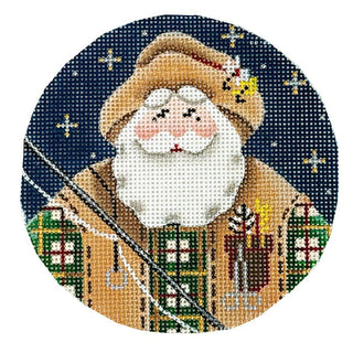 Fishing Santa Painted Canvas Rebecca Wood Designs 
