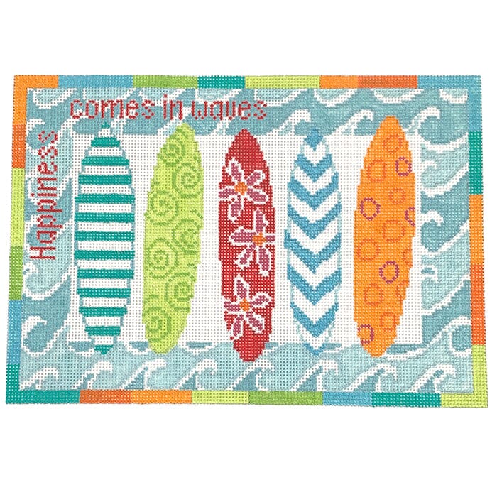 Five Surfboards Painted Canvas Pippin  - 1