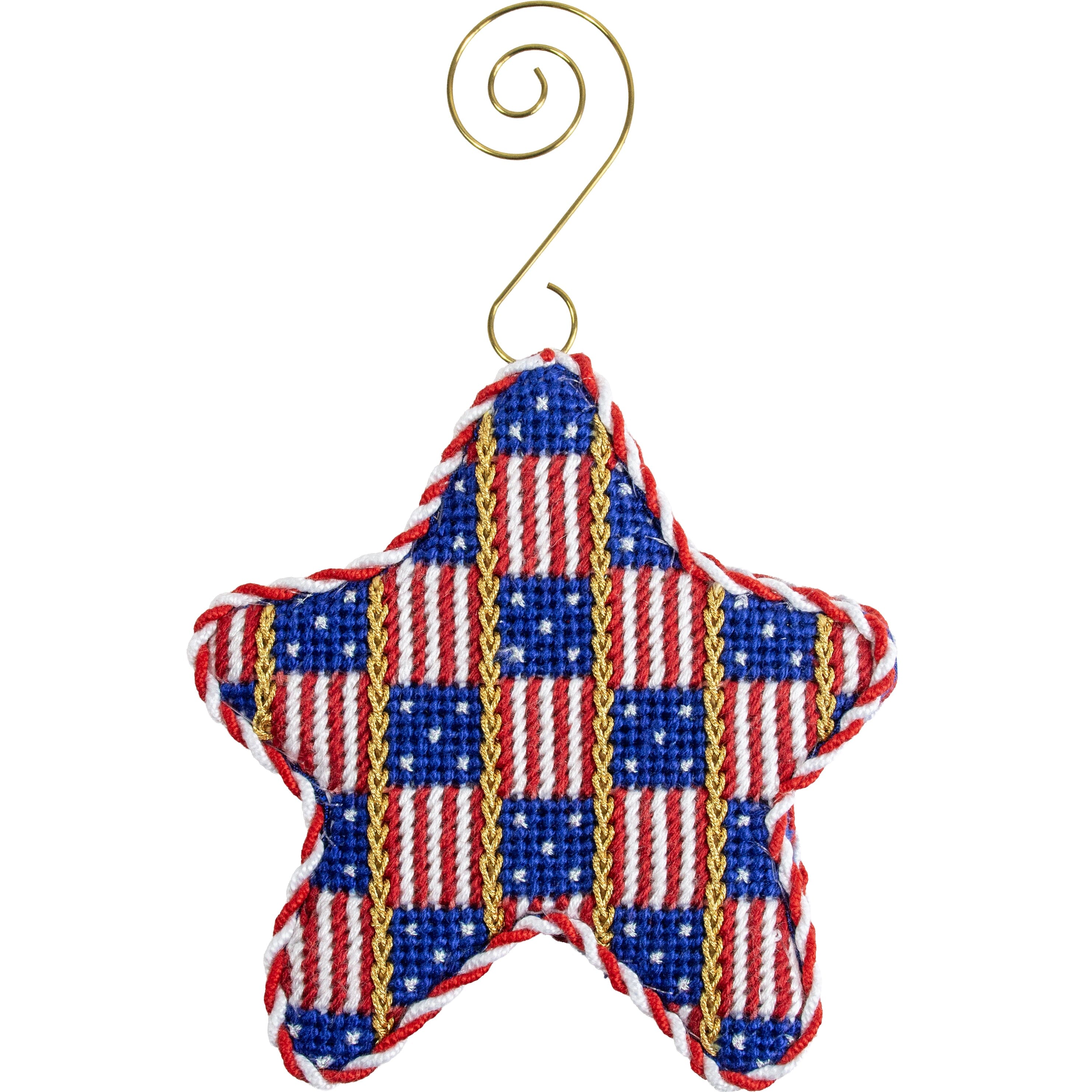 Flags Star Printed Canvas Two Sisters Needlepoint  - 1