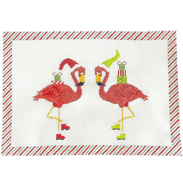 Flamingo Gifts Pillow Painted Canvas Kristine Kingston 