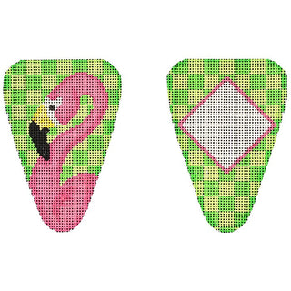 Flamingo/Mono Scissor Case Printed Canvas Two Sisters Needlepoint 
