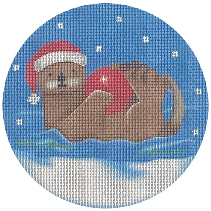 Floating Otter Ornament Printed Canvas Pepperberry Designs 