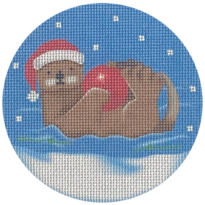 Floating Otter Ornament Printed Canvas Pepperberry Designs  - 1