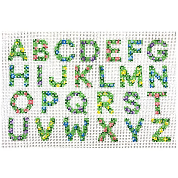 Floral Alphabet Sampler Needlepoint.Com 
