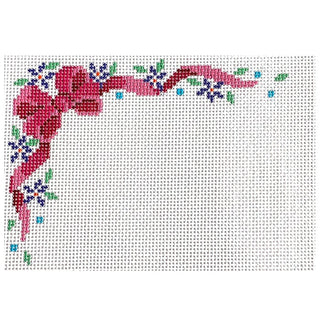 Floral Bow Sign #13 Painted Canvas Susan Roberts Needlepoint Designs Inc. 
