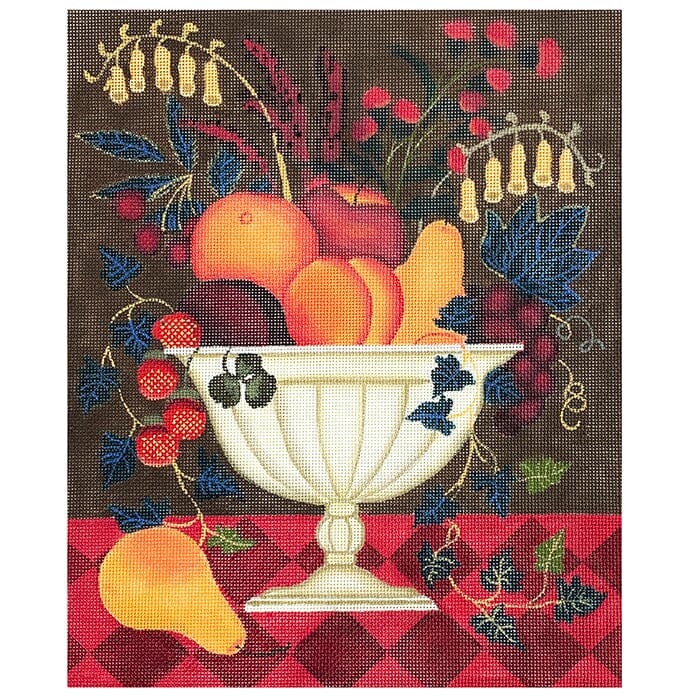 Floral: Fruit & Flowers Bowl Painted Canvas Painted Pony Designs 