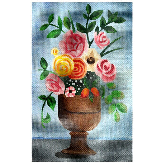 Floral Vase Painted Canvas Madeleine Elizabeth 